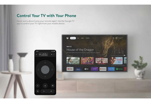 Onn Google Tv Full Hd 2023 8gb 1.5 Gb Ram Control Voz Negro