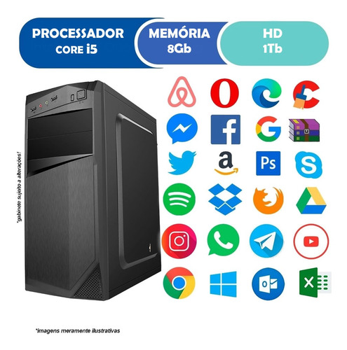 Imagem 3 de 6 de Pc Cpu Intel Core I5 + 8gb+ 1tb Promoção Limitadíssima
