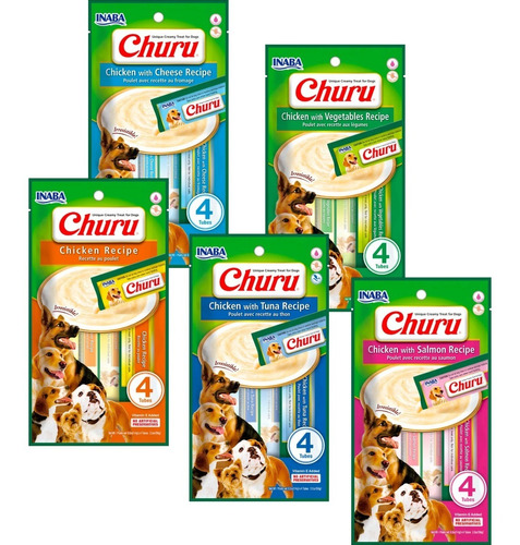 Imagen 1 de 6 de Churu Perro - Pack De 5 - Sabor A Elección - Snack Premio