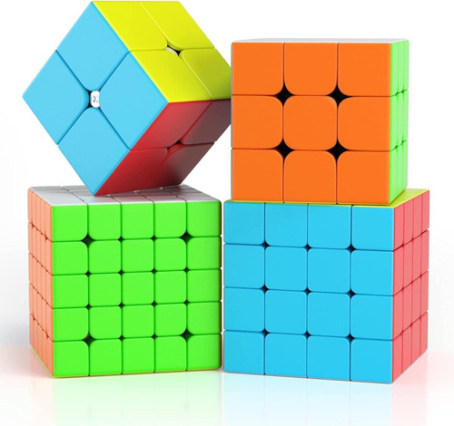 4pcs Cubos Tipo 2x2, 3x3, 4x4, 5x5 Magic Cubes