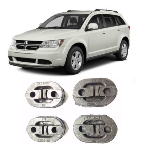 Coxim Borracha Escapamento Dodge Journey V6 Kit C/ 4 Pç