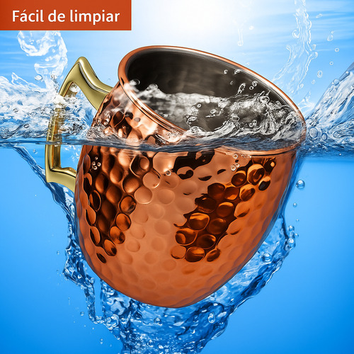 X2 Vasos Mugs Cobre Moscow Mule Coctel 500ml Tragos Mojitos