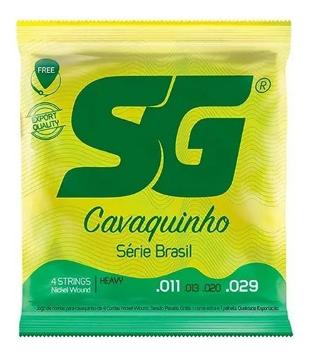 Encordoamento Para Cavaco Sg Niquel Com Bolinha Tensão Alta