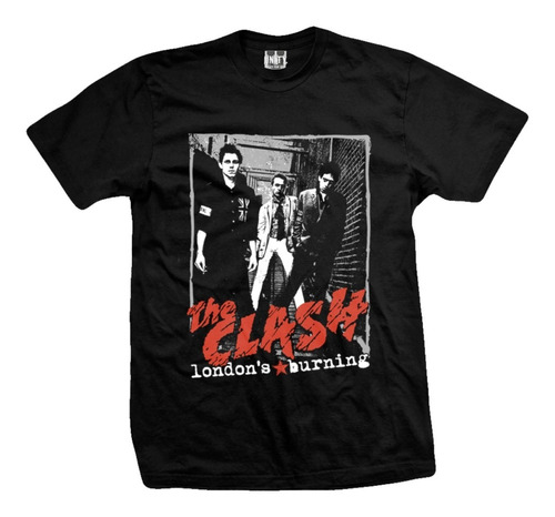 Remera The Clash Londons Burning Serigrafia Algodón Premium