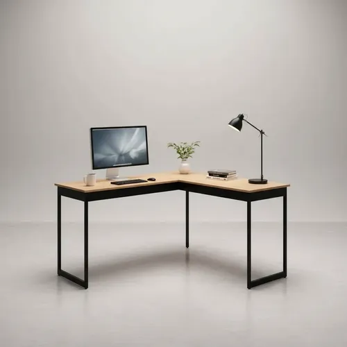 Love & Home Mesa Escrivaninha Em L Industrial Preta Setup Home Office Preta