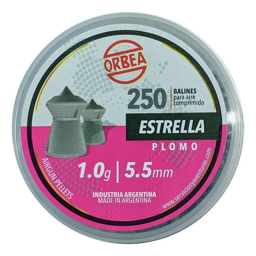 Balines Orbea Estrella 5,5 Mm 1,0g 250 Unidades