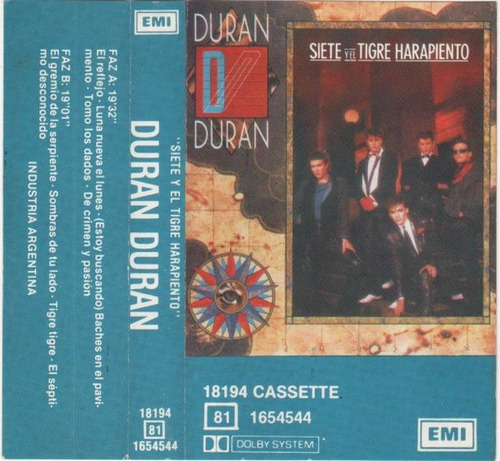 Duran Duran  Siete Y El Tigre Harapiento  Cassette 