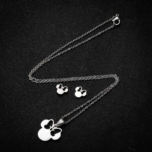 C Collar Y Aros Minnie Mouse De Acero Quirúrgico