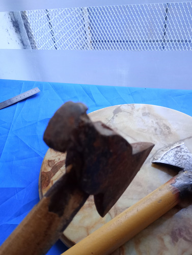 Hacha De Mano Lote De Dos Mango De Caño (Usado)