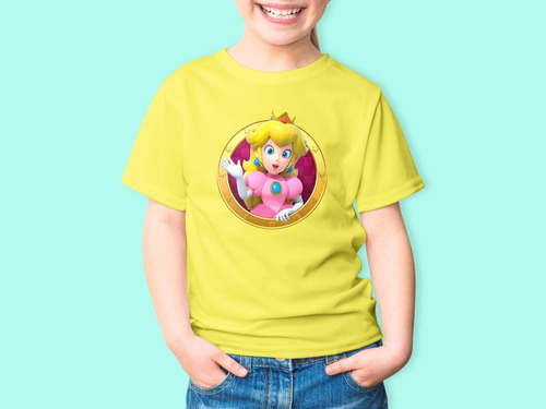 Polera Princesa Peach Tallas Niños