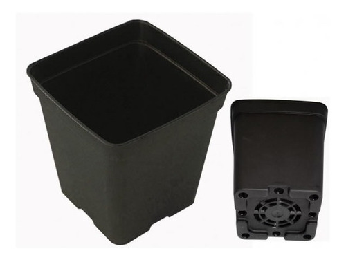 Imagen 3 de 4 de Maceta Plastico Cuadrada Para Indoor 11 Litros Auto Cultivo
