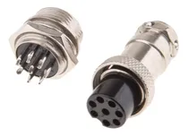 Comprar Par Conector Gx16 8 Pines Macho Aéreo Y Hembra Para Chasis