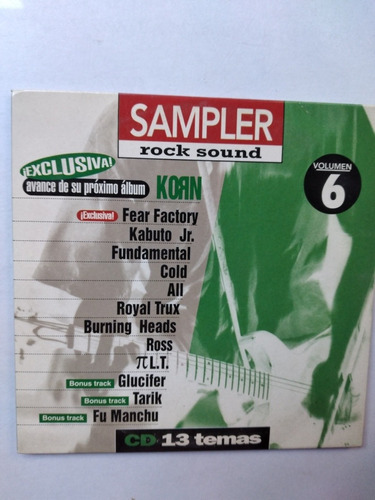 Cd Rock Sound 6. Sampler. Korn