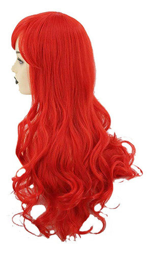 L Peluca De Sirena Ariel Ondulado Cosplay Peluca Sintética