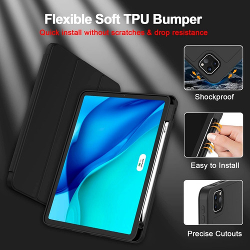 Case Smart Para iPad Pro 12.9 6th Gen 2022 Chip M2 Black