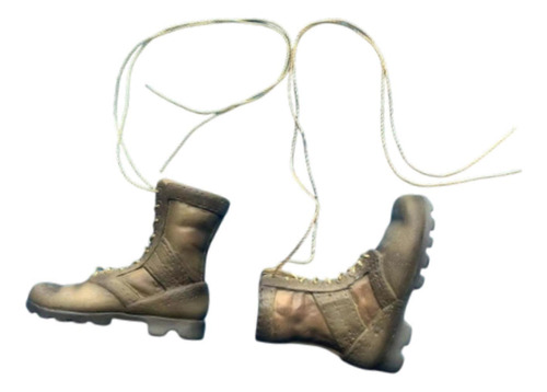Botas De Trabajo Con Tacón Bajo Y Botines A Escala 1/6 Para