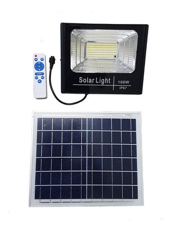 Faro Solar Con Panel Fotovoltaico + Control Remoto 100w