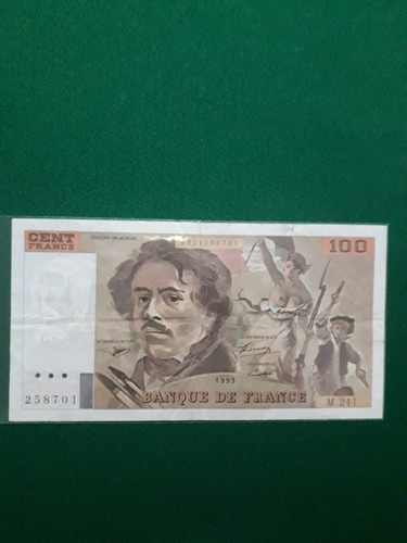 Cédula De 100 Francs Da França. 