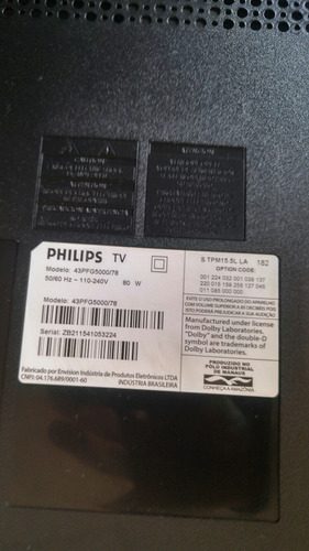 Tv Philips 43 Led. Mod. 43pfg5000/78
