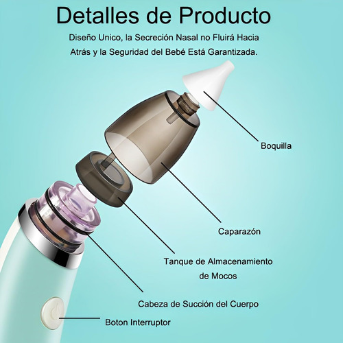 Aspiradores Nasales Para Bebés, Inhalador Nasal Eléctrico
