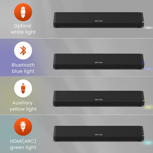 Bestisan Barras De Sonido Para Tv Con Subwoofer, Barra De So