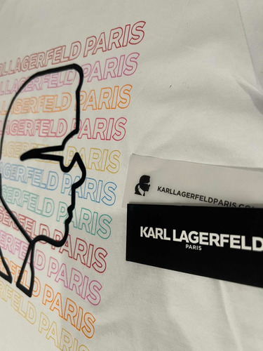 Imagen 3 de 5 de Camiseta Karl Lagerfeld Original Blanca Dama, Talla Xl