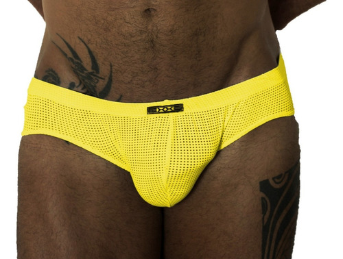 Cueca Kit 3  Peças Slip Sexy Confort Dry Fit Amarela