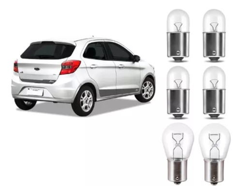 Kit Lampadas Freio Lanterna Ré Ford Ka 2015 A 2021