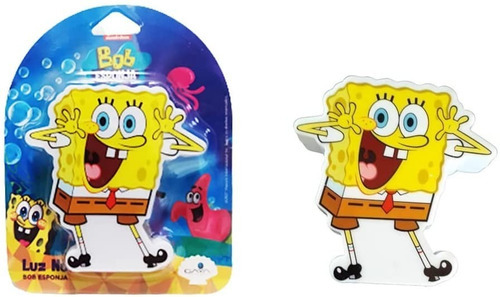 Abajur Luz Noturna Led Personagem Patrulha Canina Bob Esp. Cor da cúpula Amarelo-Bob Esponja Cor da estrutura Branco