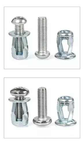 Tornillo De 40 Piezas Con Tuerca Y Placa De Hierro, 4 X 20 M