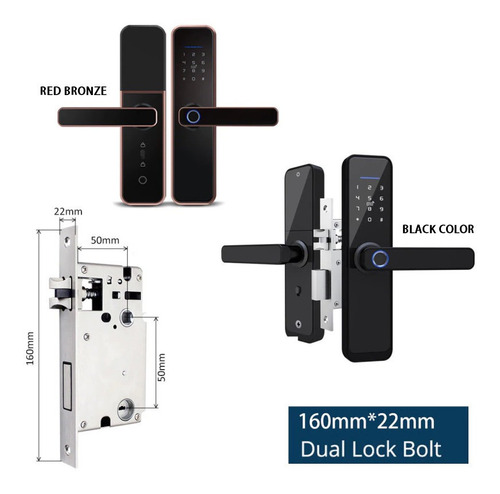 Imagen 9 de 10 de Cerradura Chapa Smart Inteligente Biometrica Digital Wifi X2