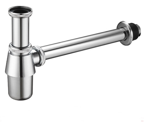 Sifão Lavatório Banheiro Metal Com Copo Cromado Anti-odor