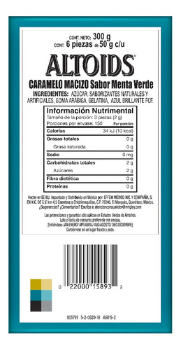 Altoids 6pack Sabor Wintergreen De 50g