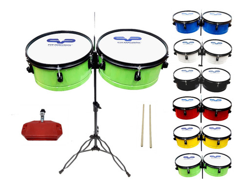 Timbaleta Std Color Pyp Percusion Pata Doble Planchuela