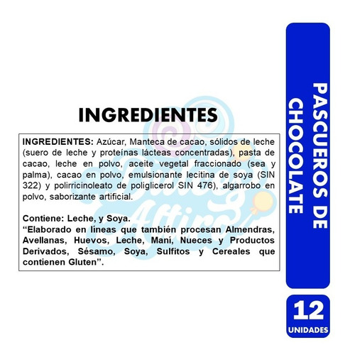 Pascueros De Chocolate Costa- Especial Navidad (12 Unidades)