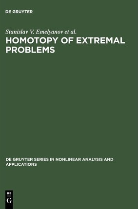 Libro Homotopy Of Extremal Problems : Theory And Applicat...