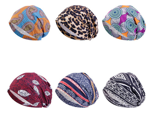 Gorro For Dormir Tipo Bandana Con Forro De Satén Estampado