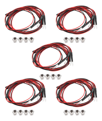 Kit De Luces Led Rc De 4 Led De 3 Mm Para Coche Rc 1/10 Mode