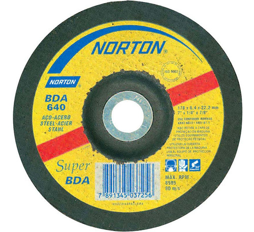 Disco Desbaste Norton Super Bda 640 (180x6,4x22,23mm)