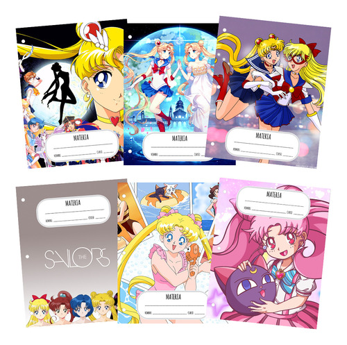 Asiganaturas / Separadores  X 6 Un - Sailor Moon