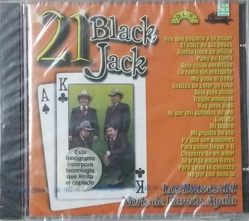 Cd Los Bravos Del Norte De Ramon Ayala 21 Black Jack + Nuevo