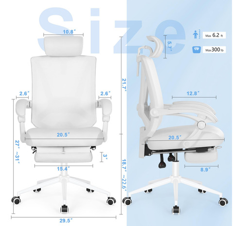 Misolant Silla De Oficina Con Reposapiés Silla De Oficina De
