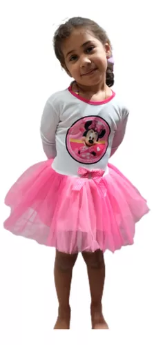 Disfraz inspirado en Minnie Mouse rosa, vestido de tutú de disfraz