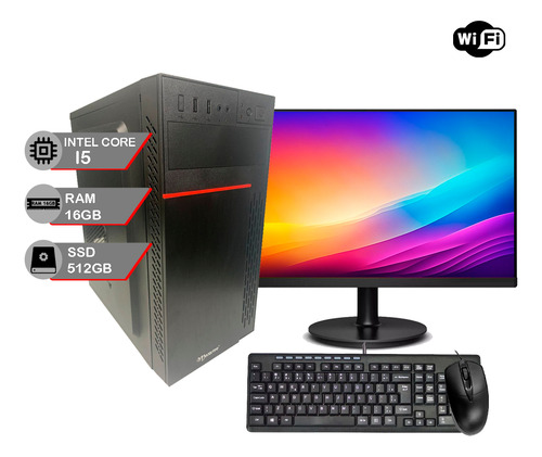 Pc Computador Barato Completo Intel I5 16 M.2 512 + Wi-fi