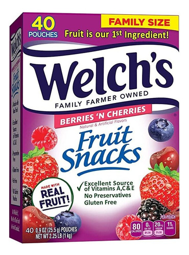 Welch&#39;s Fruit Snacks  Berries &#39;n Cherrie.