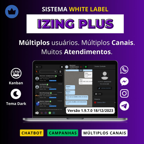 Izing Pro.sistema Mult Atendentes Sem Bugs Com Código Fonte