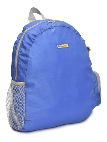 Mochila Importada Plegable De Lona Travel Blue Color Azul