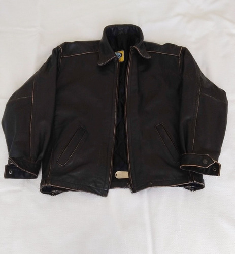 Campera De Cuero Motor Oil