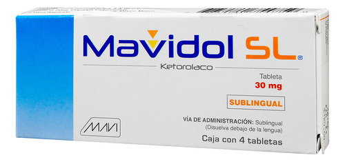 Mavidol Sl Tabletas Sublinguales 30 Mg, 4 Tabletas