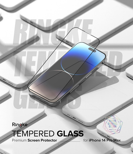 Imagen 3 de 10 de Vidrio Templado Ringke Para iPhone 14 Pro Max Full Cover